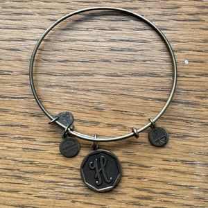 Alex and Ani H initial bracelet